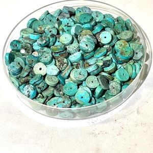 Lot of Turquoise Disc Beads (25 per lot)